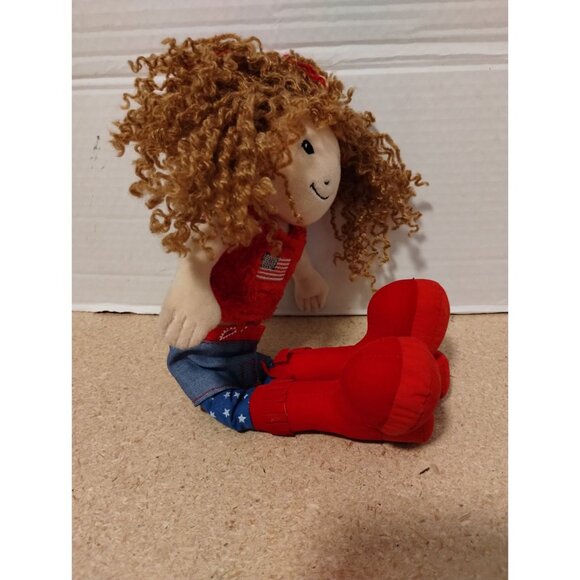 Vanessa Manhattan Toy Plush Doll Curly Hair Red Outfit Denim Pants Red Boots 12" - Picture 4 of 5